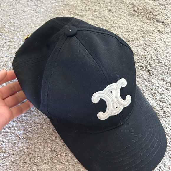Celine Black Cap with White Logo - Picture 3 of 3